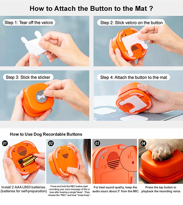 Recordable Pet Communication Button Toy - One-click Prevent Physical Inactivity for Cats and Dogs