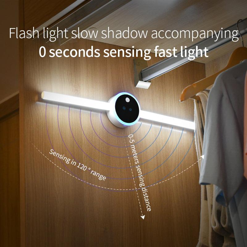 Removable LED Wardrobe Light with Smart Cabinet Clock Timing Sensor and Manual Sweep Switch - Home Living Mall