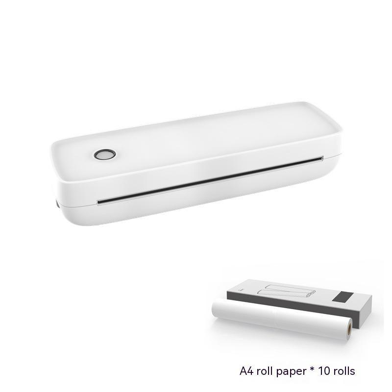 Portable Printer Wireless Bluetooth - Inkless Thermal Printer Supporting A4 Paper - Home Living Mall