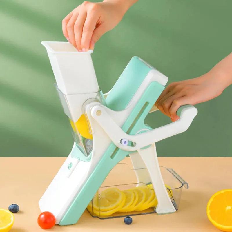 Multifunctional Vegetable &amp; Fruit Cutter: Lemon Slicing, Kitchen Grater, Meat Cutter - Kitchen Gadget for Safe and Easy Food Prep