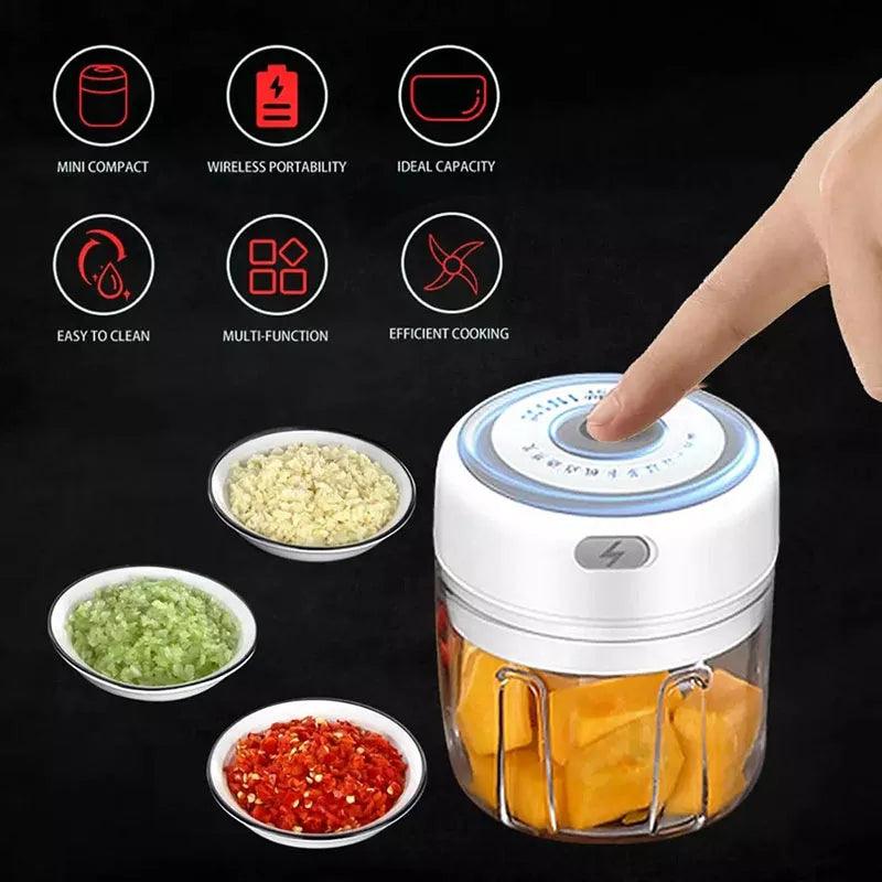 Quick Chop Technology: Its sharp blade swiftly chops garlic, spices, nuts, vegetables, meats, and even ice cubes, making it perfect for various cooking needs.