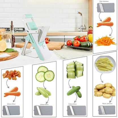 Multifunctional Vegetable &amp; Fruit Cutter: Lemon Slicing, Kitchen Grater, Meat Cutter - Kitchen Gadget for Safe and Easy Food Prep