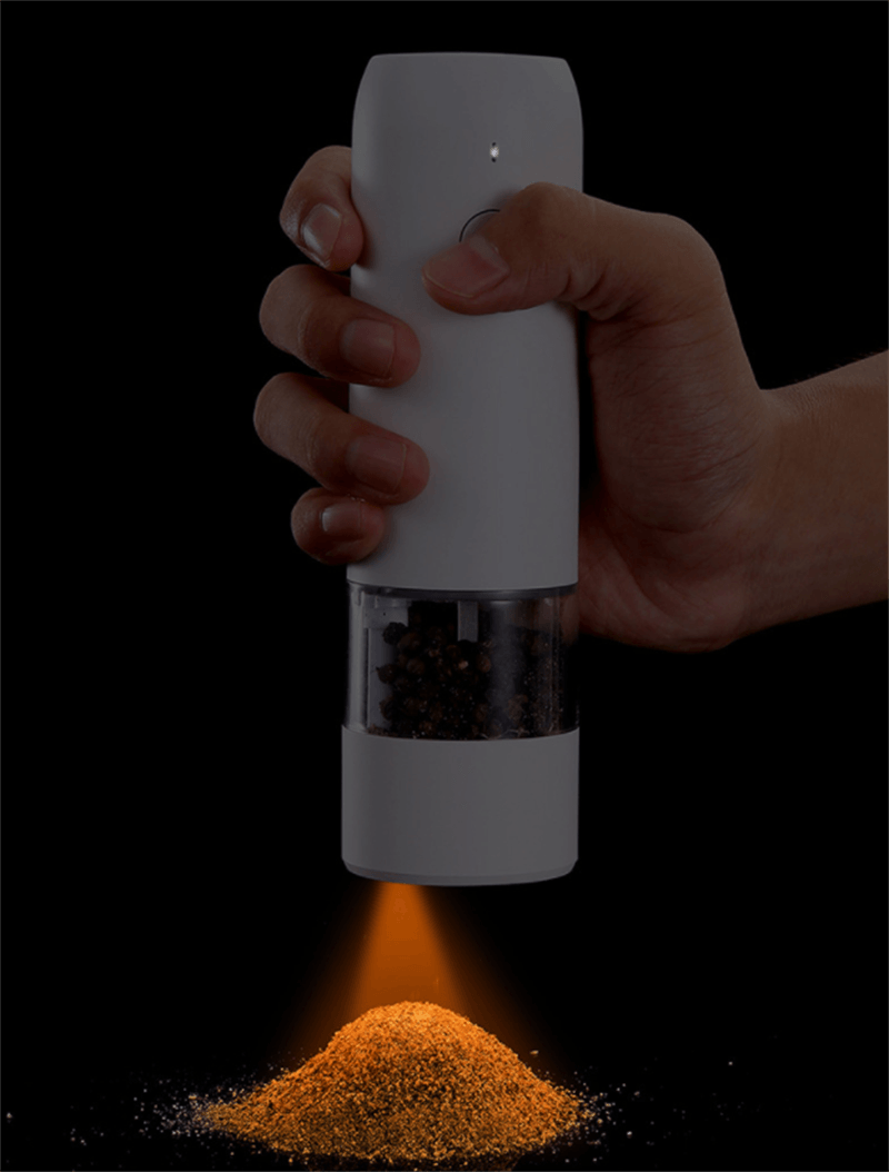 Rechargeable Electric Pepper and Salt Grinder Set: One-Handed, Automatic, LED Light, Adjustable Coarseness, Refillable - No Battery Needed