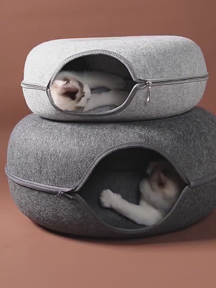 Four-level Round Pet Felt Tunnel Nest