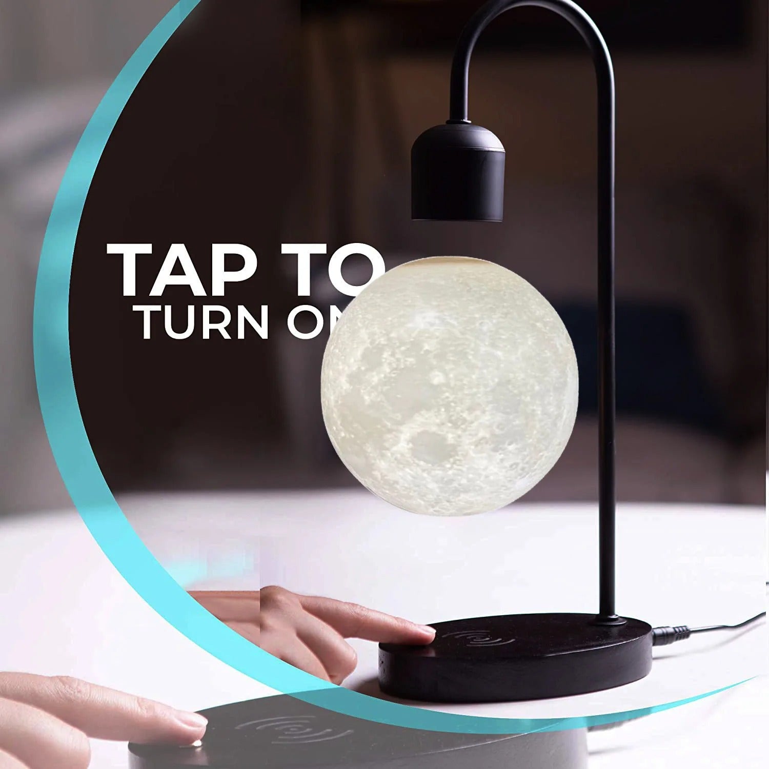 Creative Magnetic Suspension Table Lamp With Mobile Phone Wireless Charging Base LED Night Light Home Desktop Decoration Lamp