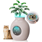 Smart Odor Control Plant Cat Litter Box